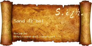 Sand Ábel névjegykártya