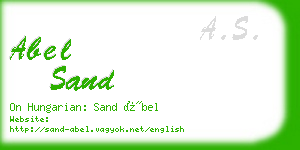 abel sand business card
